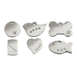Red Dingo Diamante Polished Swarovski ID Tag - Dog Toys