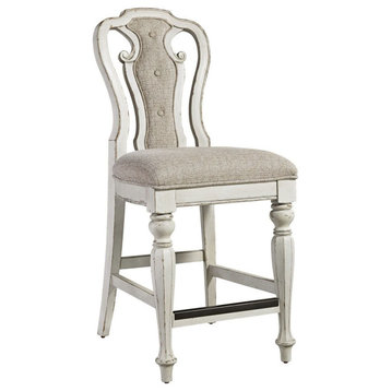 Liberty Furniture Magnolia Manor Counter Height Chair, White- Set of 2