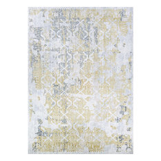 Grand Damask Area Rug, Gold/Silver/Ivry, Rectangle, 3'3"x5'3"