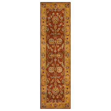 Safavieh Heritage Hg820A Red, Natural Area Rug, 2'3"x8'