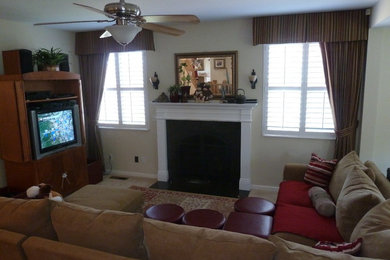 Transitional family room photo in Other