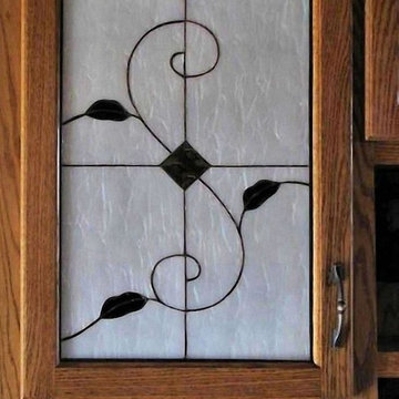 Art Glass Designs - Flowers, Birds, Trees, Grapes & More, - Volume-1