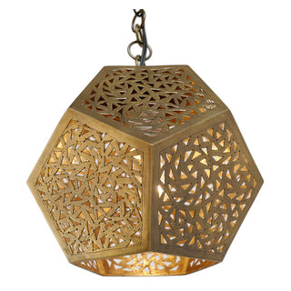 Design Classics Helenna Satin Brass Pendant Light