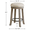 INK+IVY Oaktown Round Backless Swivel Counter Stool