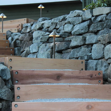 Maple Leaf Cedar Risers & Basalt Walls