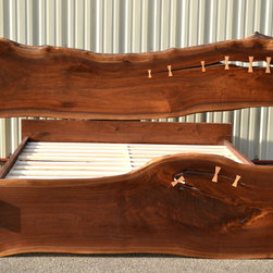 Live Edge Walnut King Size Bed - Bed Frames