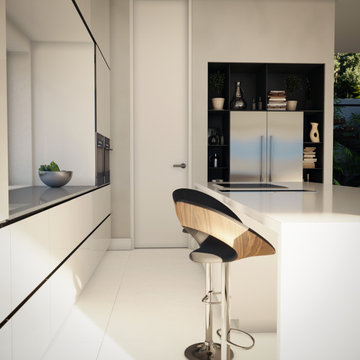 Neubau einer Bauhausstil Villa in Madrid - Planung