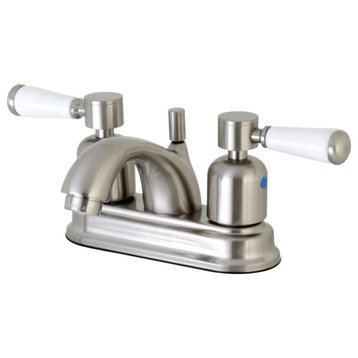 Kingston Brass FB260.DPL Paris 1.2 GPM Centerset Bathroom Faucet - Brushed