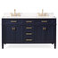 60" Durand Double Sink Navy Blue Bath Vanity