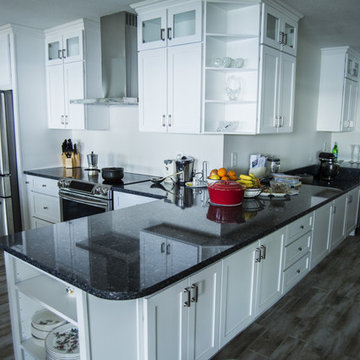 Modern Kitchen Utilizing Available Wall Space