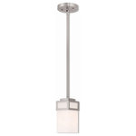 Livex Lighting - Livex Lighting 40191-91 Harding - One Light Mini Pendant - The transitional style of the Harding one light miHarding One Light Mi Brushed Nickel Satin *UL Approved: YES Energy Star Qualified: n/a ADA Certified: n/a  *Number of Lights: Lamp: 1-*Wattage:100w Medium Base bulb(s) *Bulb Included:No *Bulb Type:Medium Base *Finish Type:Brushed Nickel