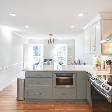 EAST COBB green and white kitchen