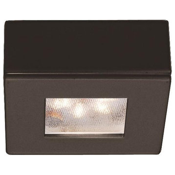 WAC Lighting Square LED 24V Button Light 1-Light in Dark Bronze