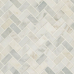 Greecian White Herringbone - Mosaic Tile