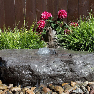 Large Bird Bath Handcrafted Bubbling Rock Fountain Kit
