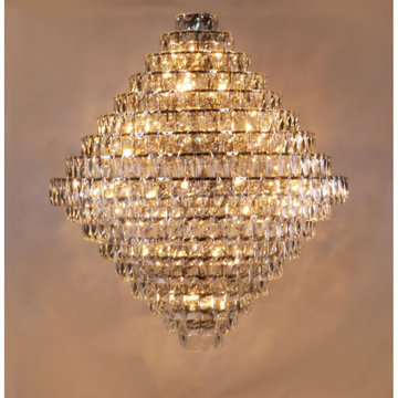 Alan Mizrahi Elegant 1970s German-Inspired Crystal Pendant Lighting