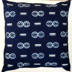 Japanese shibori tie-dyed pillow cover - Decorative Pillows