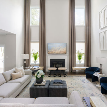 Two-Story Transitional Living Room