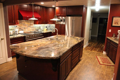 Example of a mountain style kitchen design in San Francisco