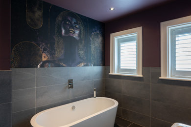 This is an example of a modern bathroom in Cheshire.