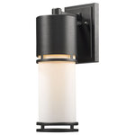 Z-Lite - Z-Lite 560M-BK-LED Luminata - 13.75" 11W 1 LED Outdoor Wall Lantern - Clean contemporary styling with a traditional lookLuminata 13.75" 11W  Black Matte Opal Gla *UL: Suitable for wet locations Energy Star Qualified: n/a ADA Certified: n/a  *Number of Lights: Lamp: 1-*Wattage:11w LED bulb(s) *Bulb Included:Yes *Bulb Type:LED *Finish Type:Black