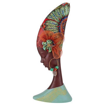 Turban African Gele Headdress Sculpture, African Statue