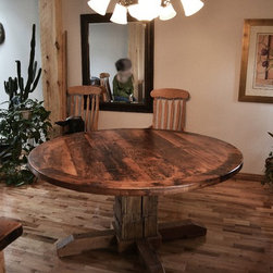 Round Reclaimed Wood Tables - Products