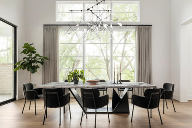 Inspiration for a contemporary dining room remodel in Houston