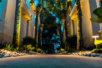 Inspiration for a tropical exterior home remodel in Miami