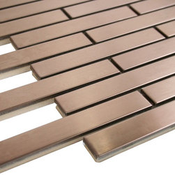 Copper Stainless Steel Subway Style Mosaic Tiles - Home Accessories & Decor