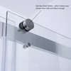 Spezia Double Sliding Frameless Shower Door, Brushed Nickel, 56" W X 76" H