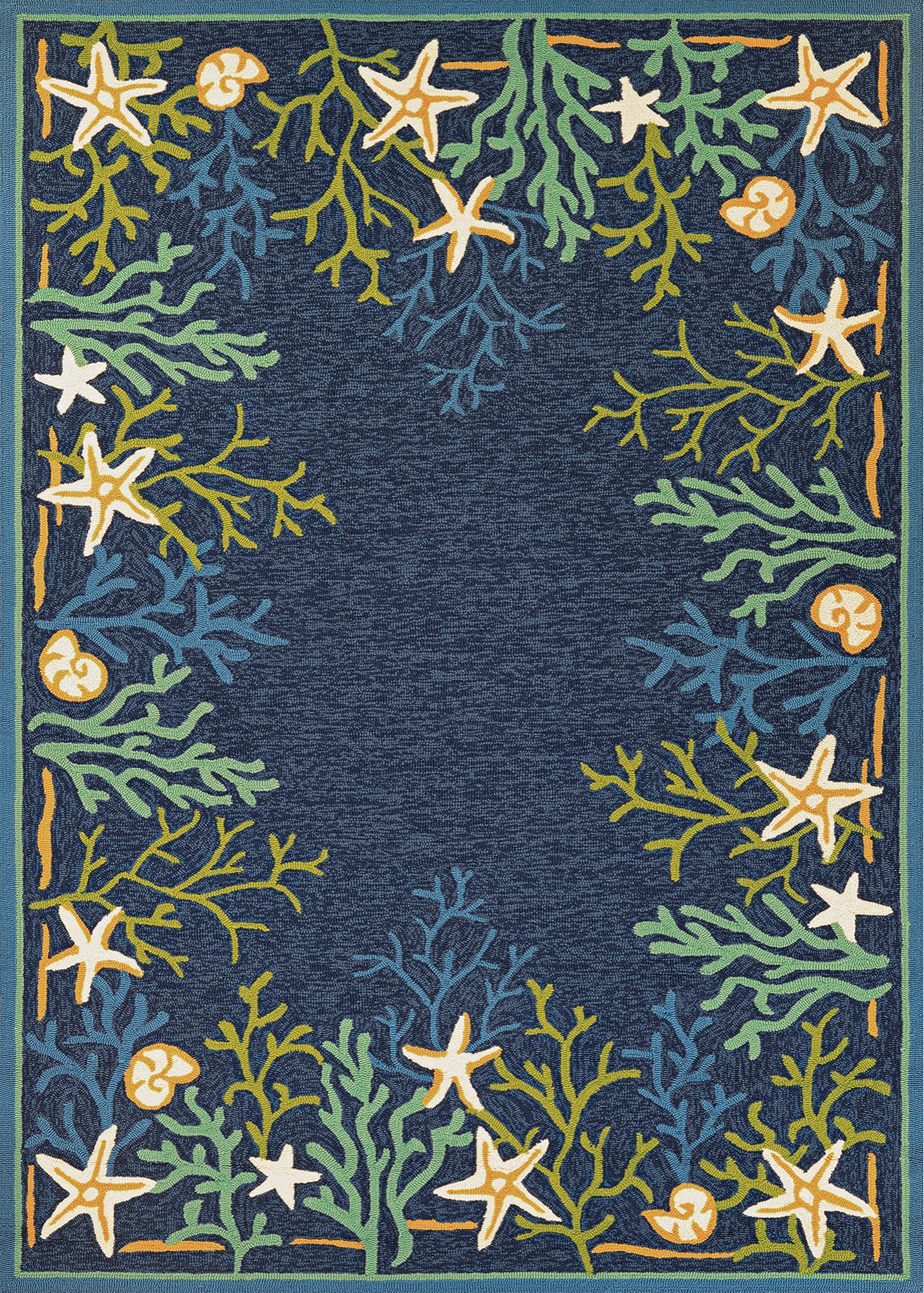 Couristan Outdoor Escape Sea Water Ocean-Aqua Rug 8'x11' - Beach Style ...