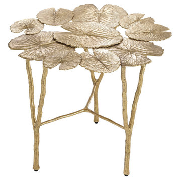 Gold Water Lilies Side Table | Eichholtz Tropicale