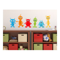 Alien Fabric Wall Decals, Set of 6 Aliens, Size Large
