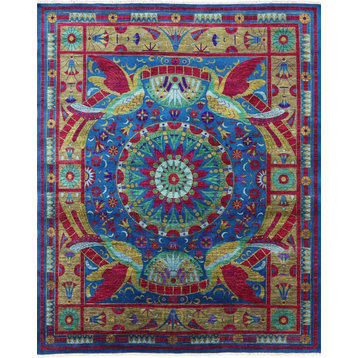 Arts and Crafts Dove Collection Oriental Wool Rug, 8'3"x10'