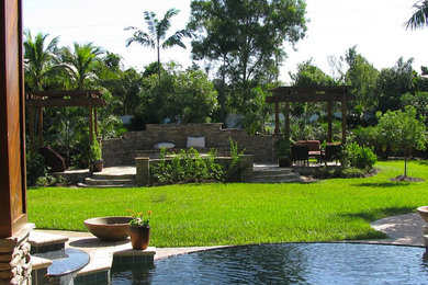 This is an example of a tropical garden in Miami.