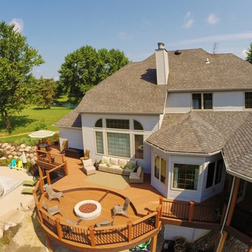This Churubusco, IN, outdoor living combination is a dream come true!