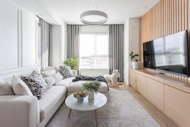 Living room - scandinavian living room idea in Vancouver