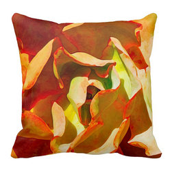 Orange Succulent Pillow - Decorative Pillows