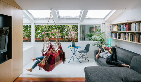 Houzzbesuch: Ein umgebautes Penthouse mit Pool im Wohnzimmer