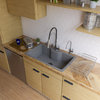 AB3520DI-T Titanium 35" Drop-In Single Bowl Granite Composite Kitchen Sink