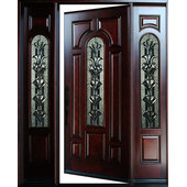 Door Destination 60'' x 80'' Paneled Fiberglass Front Entry Doors