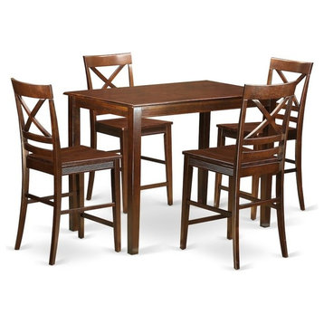 5-Piece Counter Height Set, Small Kitchen Table And 4 Counter Height Chairs