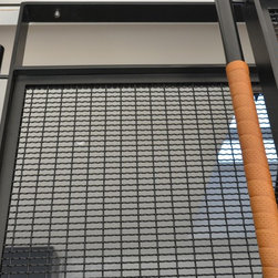 Leather wrapped handles on sliding art screen - Products