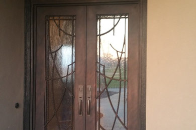 Contemporary "Cosmo" Iron Door