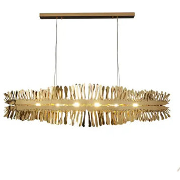 Aresso Stainless Steel Dining Room Chandelier, 47"