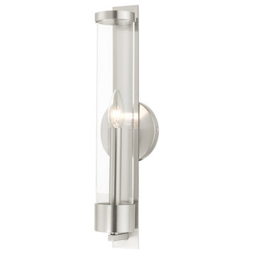 Brushed Nickel Transitional, Versatile, Clean, Modern Classic, Single Sconce
