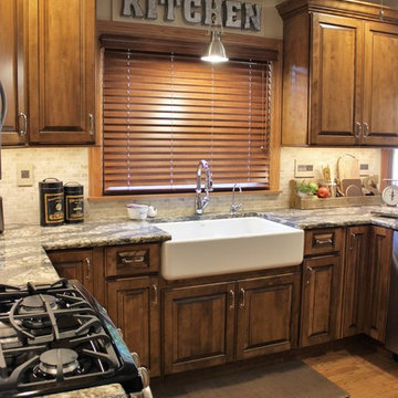 Geneseo, IL- Kitchen With Warm Neutral Colors And Harlech Cambria Tops