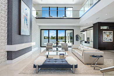 Inspiration for a contemporary living room remodel in Miami