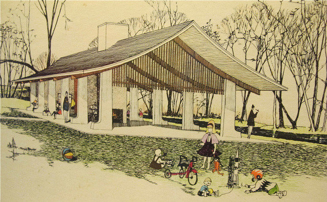 Island Park Shelter, Robert C. Metcalf, architect (1962)